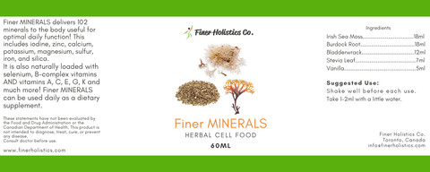 Finer Minerals (Sea Moss, Bladderwrack & Burdock Root)